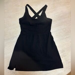 Fabletics Black Cross-Back Mini Dress